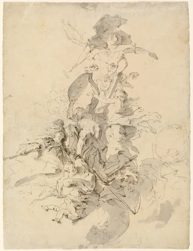 The Glorification of a Prelate by Josef Winterhalder, drawing, 1775-1785