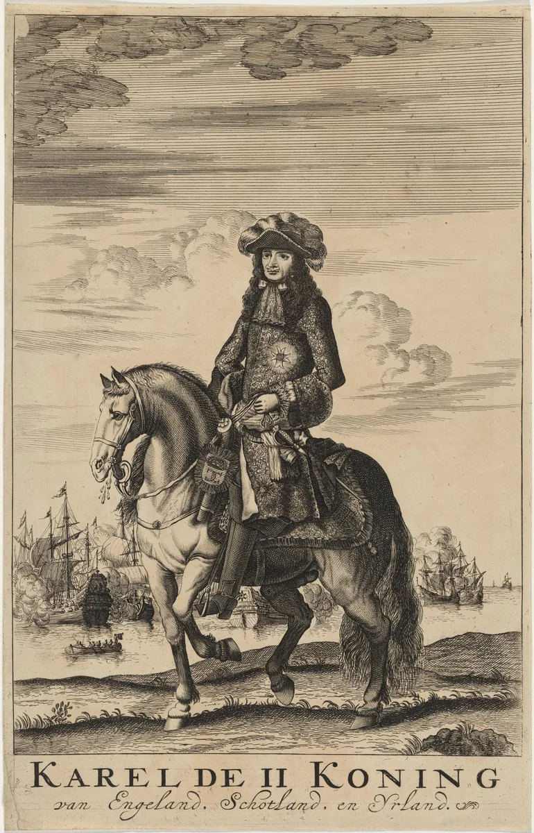 Charles II on Horseback by Unknown 19th Century, print, 1800-1899