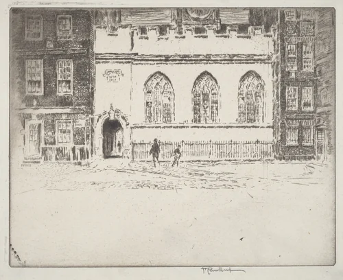 Clifford's Inn Hall by Joseph Pennell, print, 1907