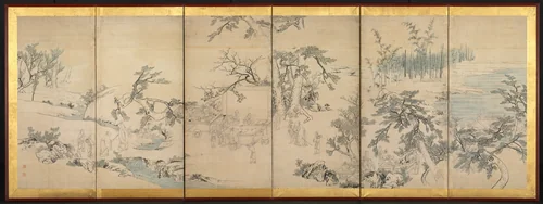 Literary Gathering in the Orchid Pavilion by Maruyama Ōkyo (円山応挙), painting, 1755-1795