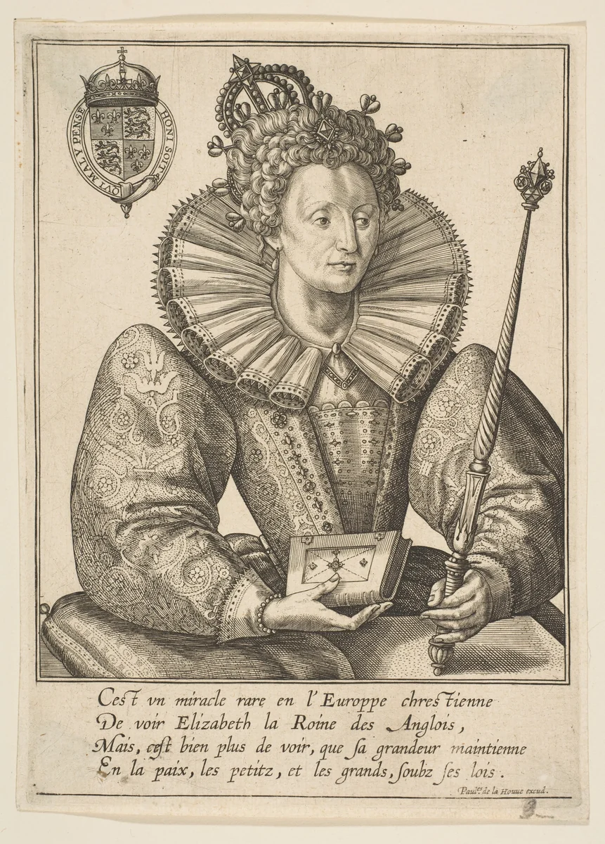 Queen Elizabeth I of England by Frans Huys, print, 1590-1620