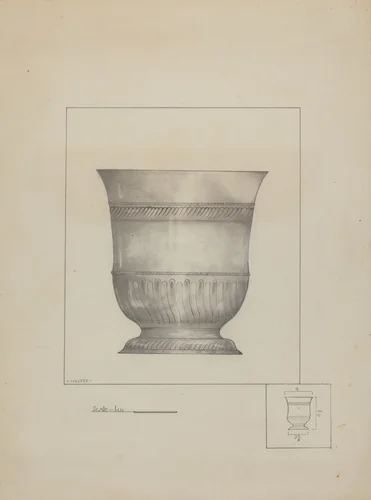 Pewter Cup by Henry Meyers, index of american design, 1936
