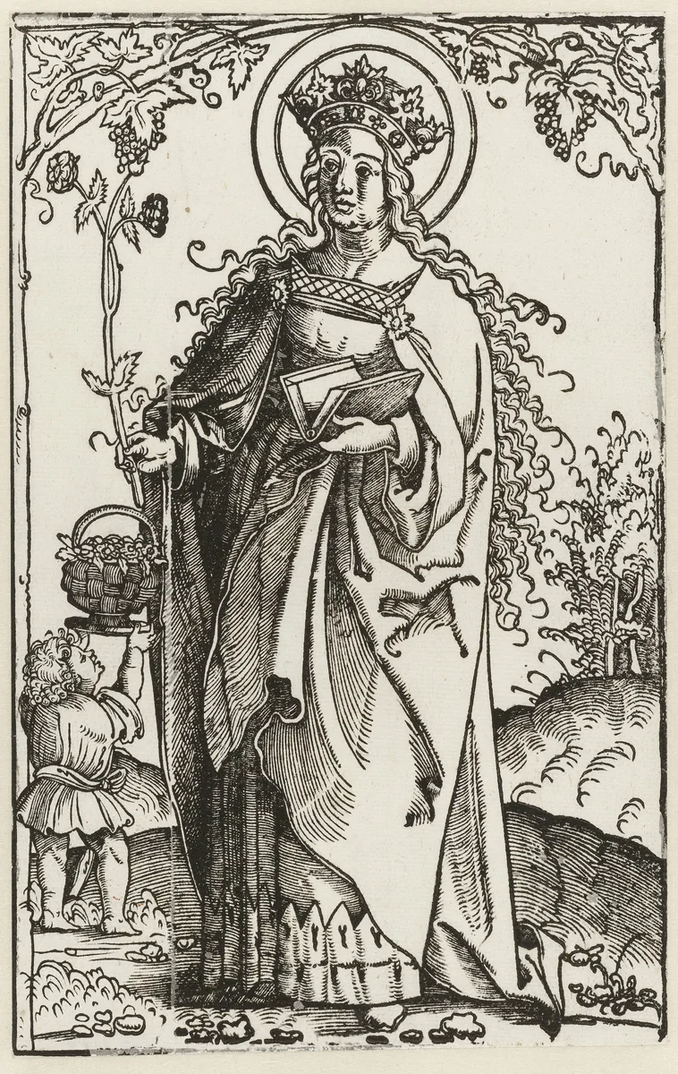 Heilige Dorothea by Hans Springinklee, print, 1519-1520