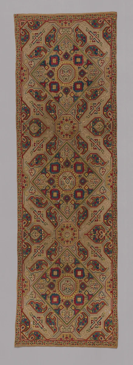 Panel (Bolster Cover) by Leukas, textile, 1700-1900
