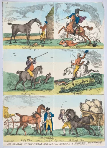 Six Classes of the Noble and Useful Animal a Horse by Thomas Rowlandson, print, 1811