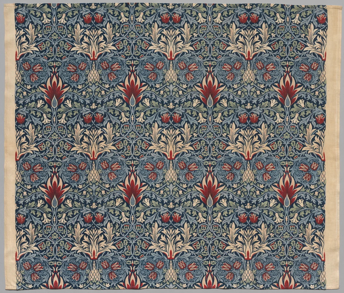 Snakeshead by William Morris, textile, 1920