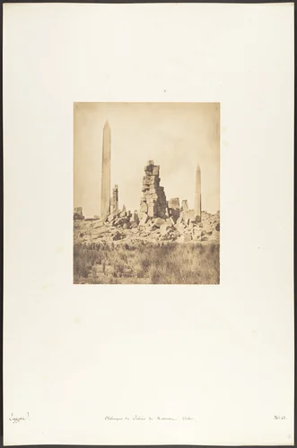 Obélisques du Palais de Karnac (Thèbes) by Maxime Du Camp, photograph, 1849-1850