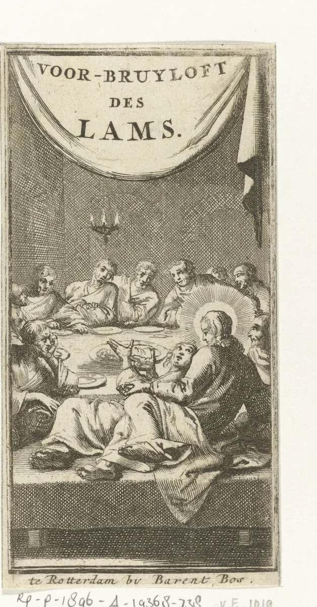 Laatste Avondmaal by Jan Luyken, print, 1689