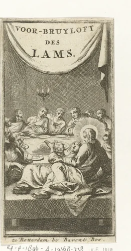Laatste Avondmaal by Jan Luyken, print, 1689