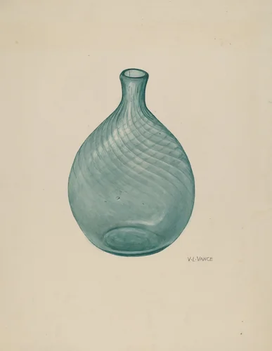 Flask by V.L. Vance, index of american design, 1941