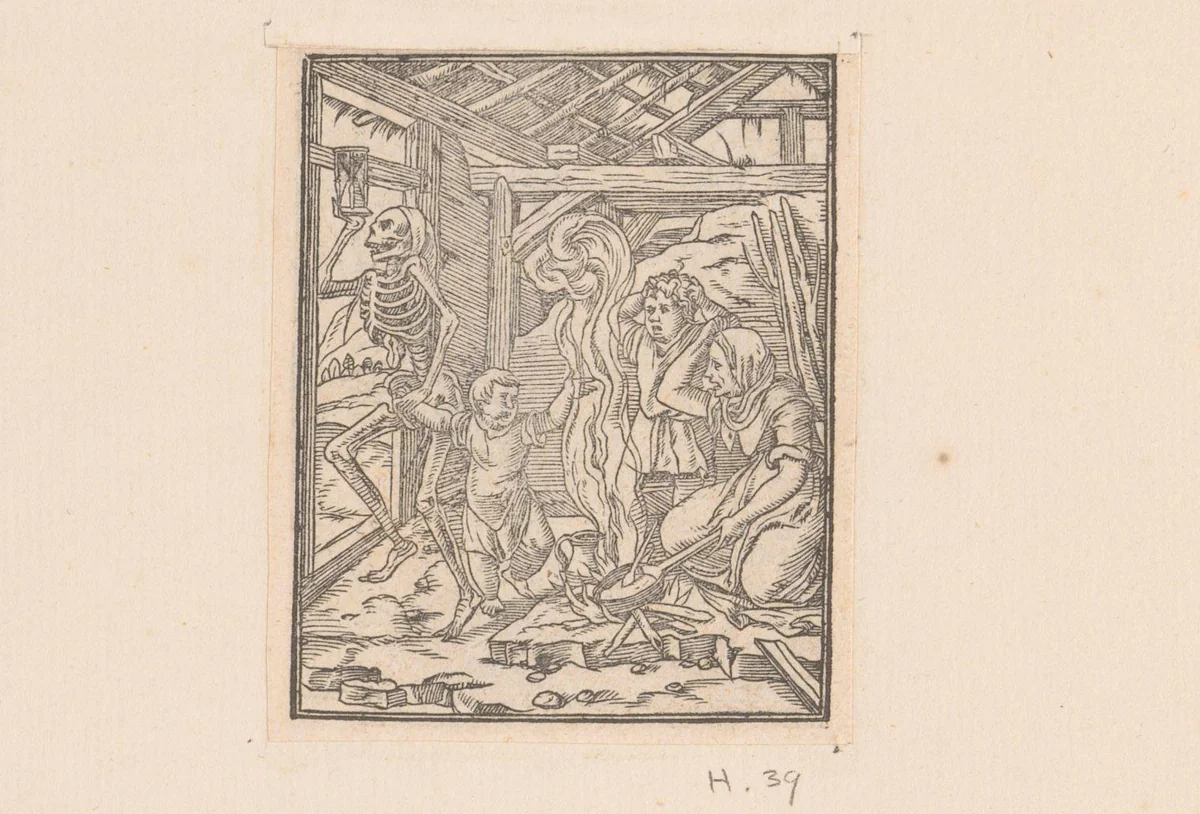 Kind met de Dood by anonymous, print, 1547