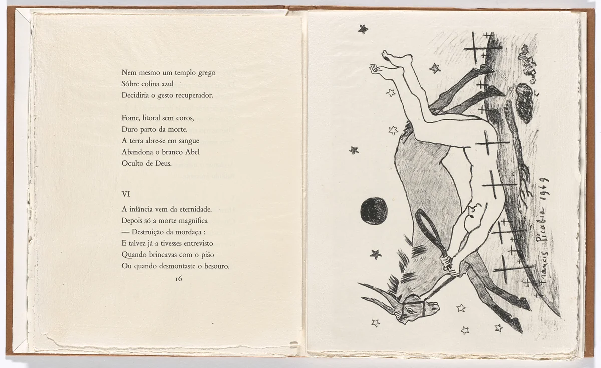 Plate 2 (page 17) from Janela do caos (Window of Chaos) by Francis Picabia, illustrated book, 1949