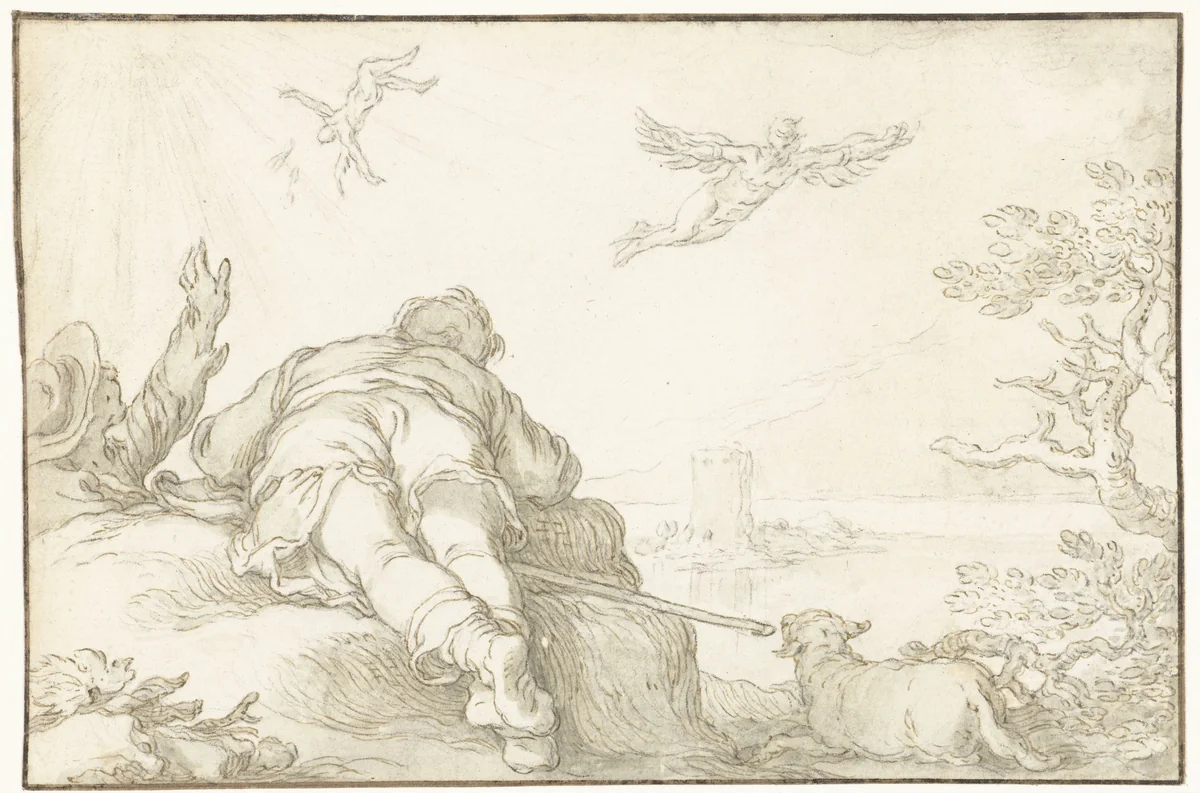 Lucht by Abraham Bloemaert, drawing, 1574-1651