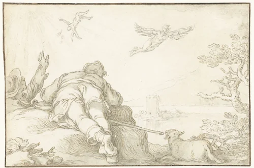 Lucht by Abraham Bloemaert, drawing, 1574-1651