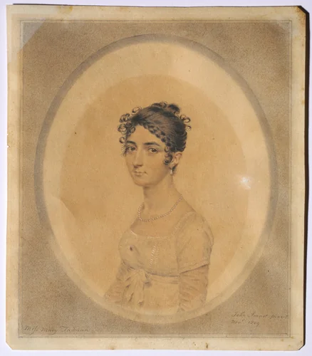 Portrait of Miss Mary Tadman by John I Smart, painting, 1809