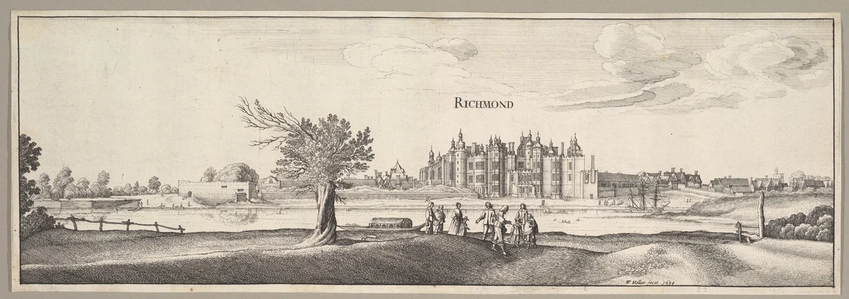 Richmond Palace by Wenceslaus Hollar, print, 1638