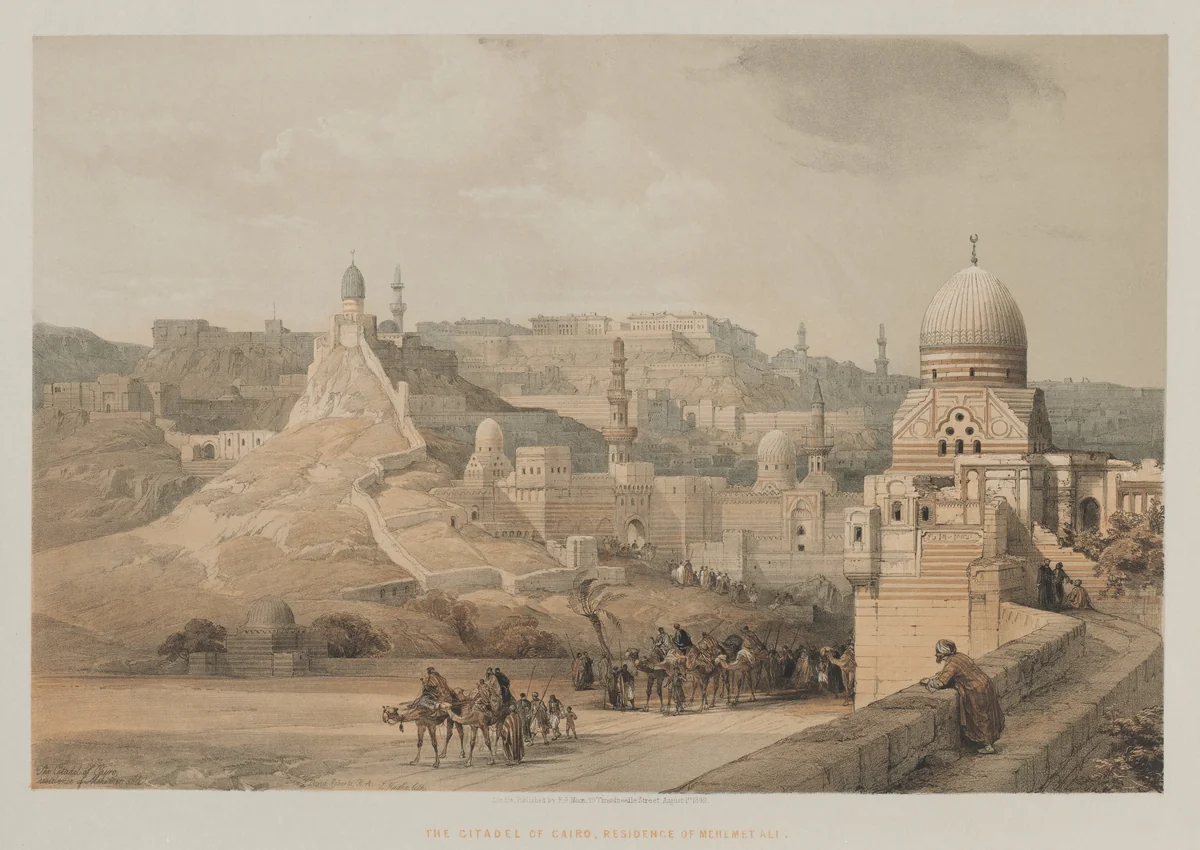Egypt and Nubia, Volume III: The Citadel of Cairo, Residence of Mehemet Ali by Louis Haghe, print, 1849