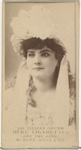 Card Number 200, Lillian Grubb, from the Actors and Actresses series (N145-7) issued by Duke Sons & Co. to promote Duke Cigarettes by W. Duke, Sons & Co., photograph, 1880-1889