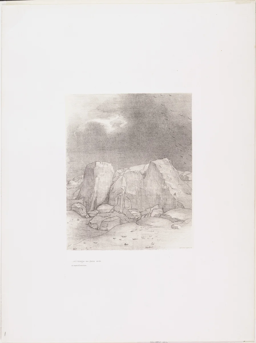 The Temptation of Saint Anthony (La Tentation de Saint-Antoine) (third series) by Odilon Redon, print, 1896