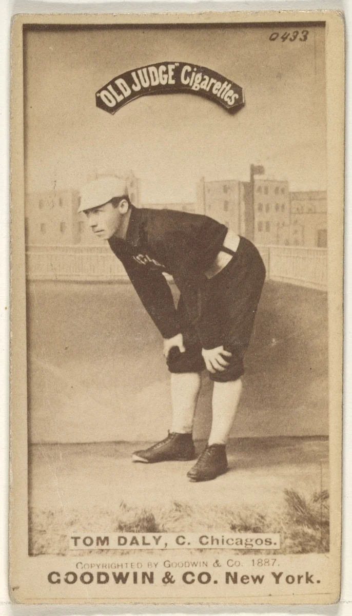 Tom Daly, Catcher, Chicago, from the Old Judge series (N172) for Old Judge Cigarettes by Goodwin & Company, photograph, 1887