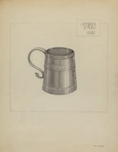 Silver Mug by Charles Garjian, index of american design, 1936