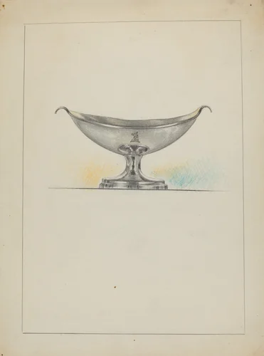 Silver Salt Cellars by Vincent Carano, index of american design, 1936