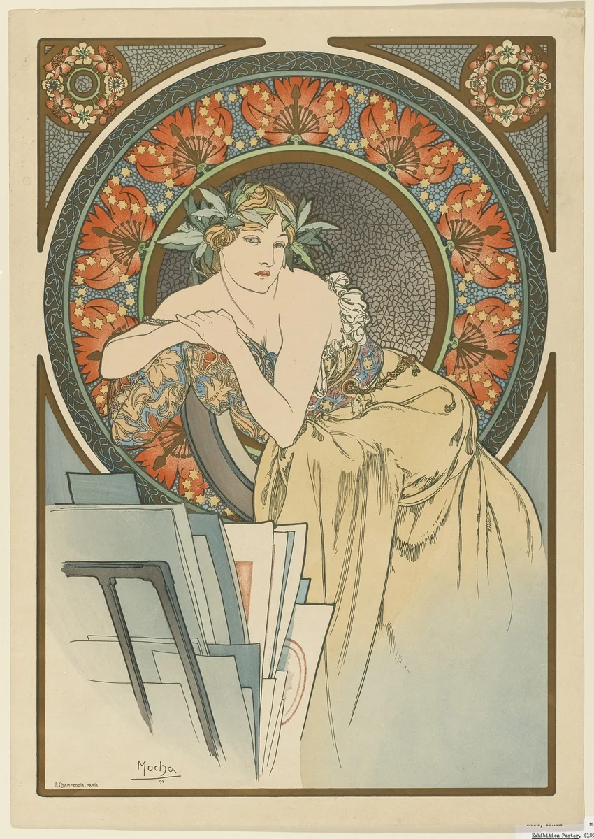 Exhibition Poster by Alphonse Mucha, print, 1898