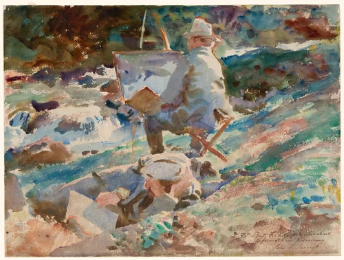 An Artist at His Easel by John Singer Sargent, painting, 1914