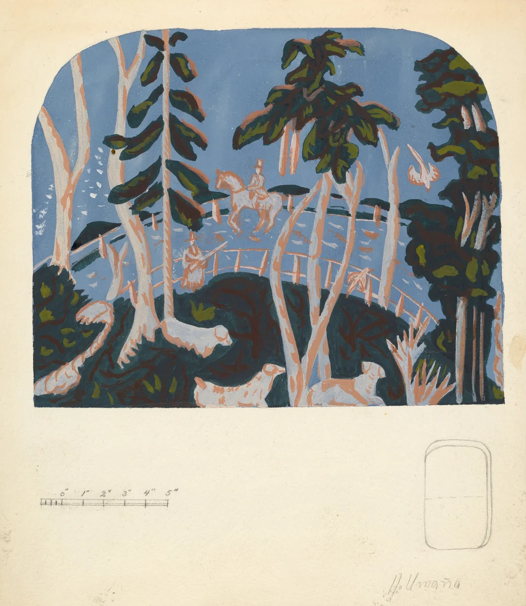 Bandbox by Alfonso Umana, index of american design, 1937