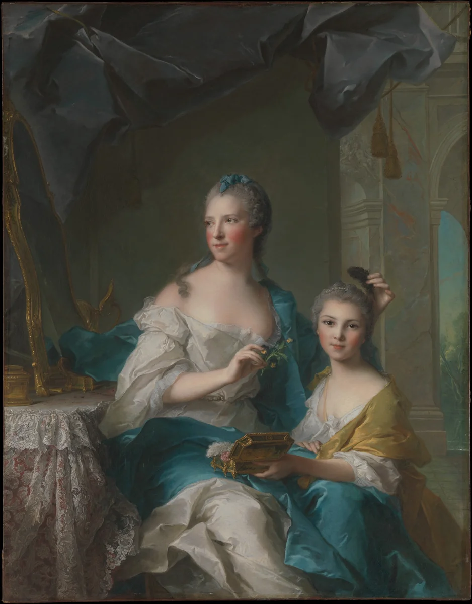 Madame Marsollier and Her Daughter by Jean-Marc Nattier, painting, 1749