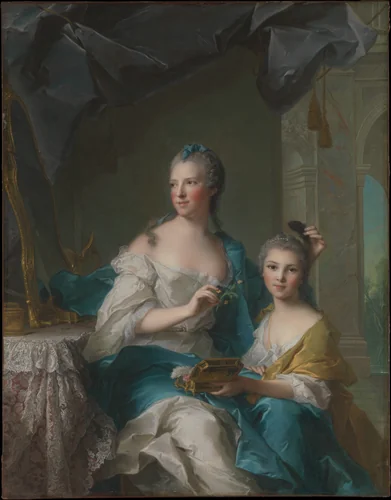 Madame Marsollier and Her Daughter by Jean-Marc Nattier, painting, 1749
