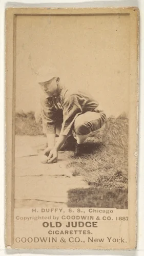 Hugh Duffy, Shortstop, Chicago, from the Old Judge series (N172) for Old Judge Cigarettes by Goodwin & Company, photograph, 1887