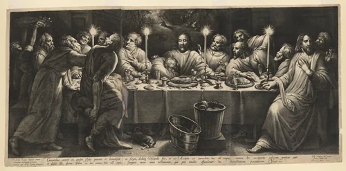 The Last Supper by Jan Muller, print, 1594