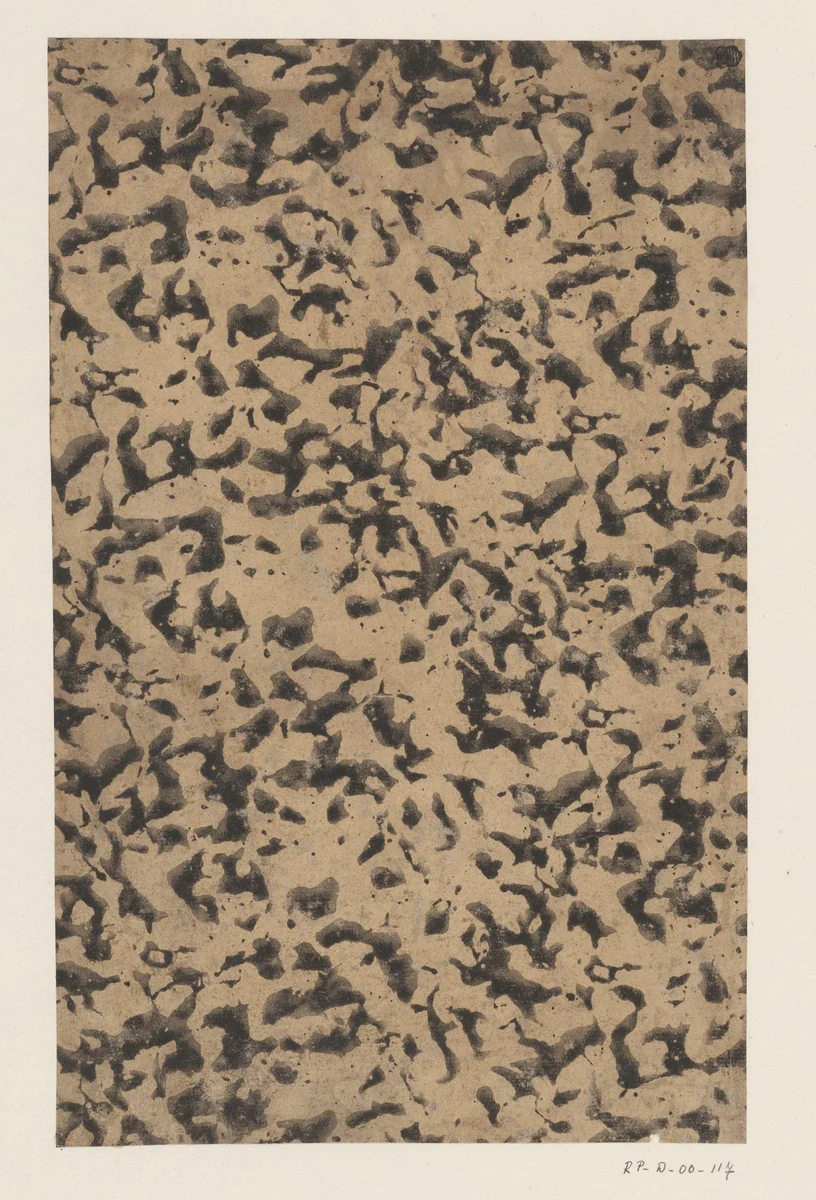 Toepmarmer in zwart by anonymous, other, 1750-1900