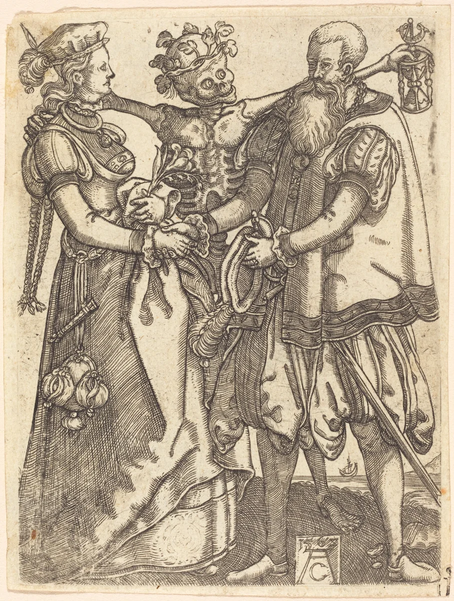 Dance of Death IV by Allaert Claesz, print, 1562