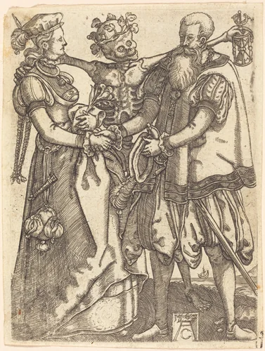 Dance of Death IV by Allaert Claesz, print, 1562