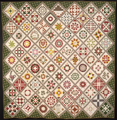 Friendship Quilt by Ella Maria Deacon, textile, 1842