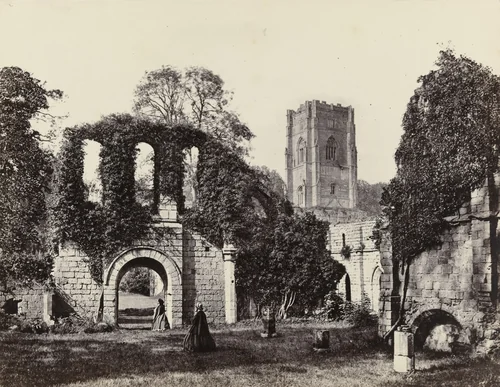 View at Fountains Abbey by Francis Frith, photograph, 1860