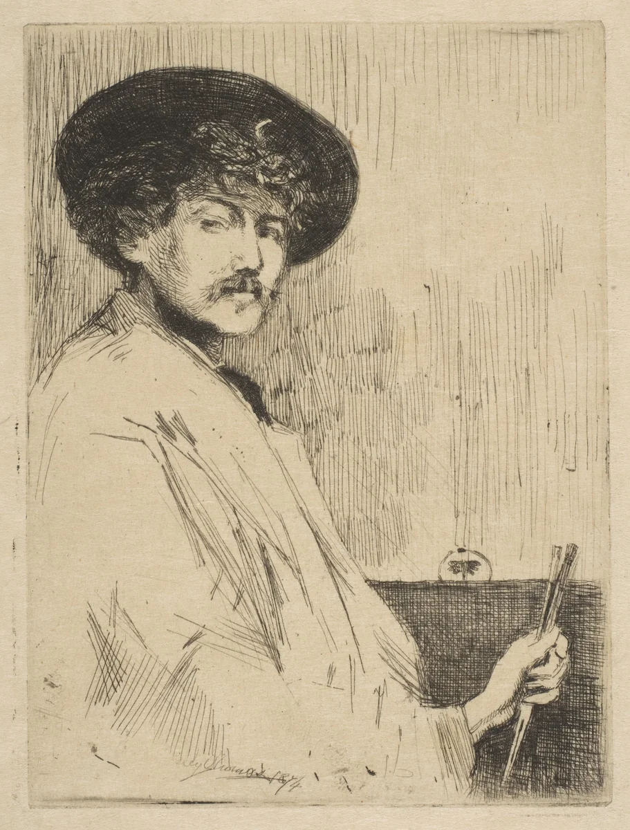 James McNeill Whistler by Percy Thomas, print, 1874