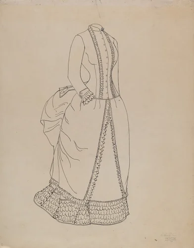 Dress by Julie C. Brush, index of american design, 1937