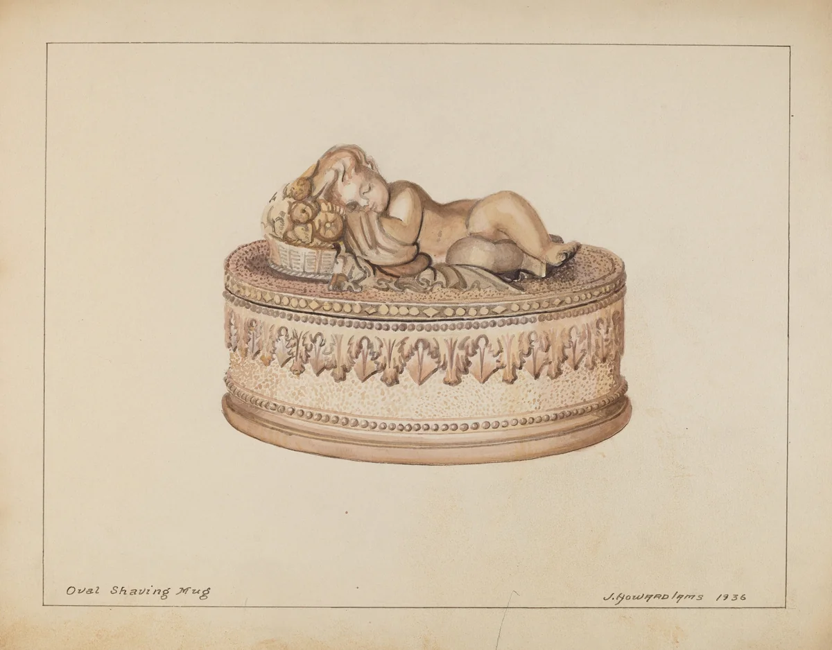 Oval Shaving Mug by J. Howard Iams, index of american design, 1936