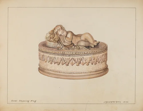 Oval Shaving Mug by J. Howard Iams, index of american design, 1936