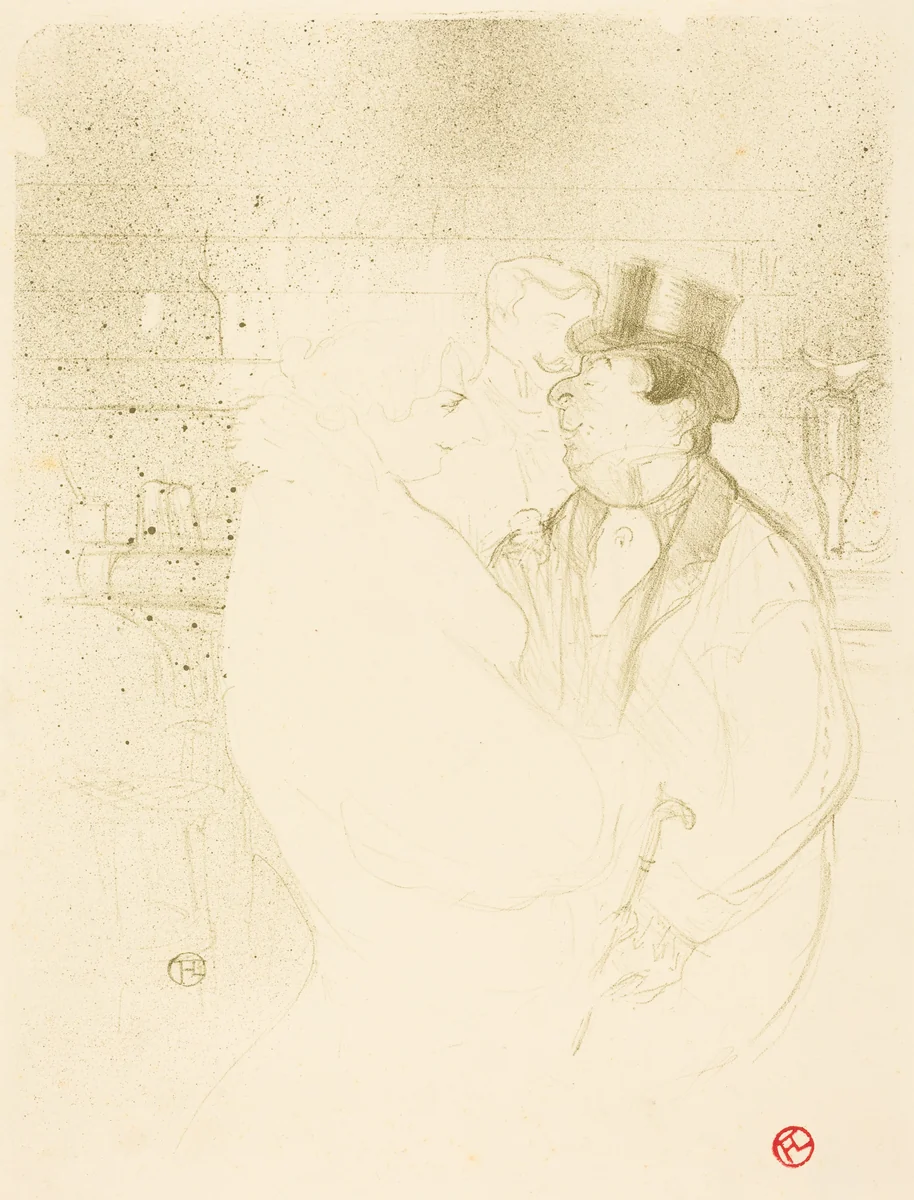 Ida Heath at the Bar (Ida Heath au bar) by Henri de Toulouse-Lautrec, print, 1894