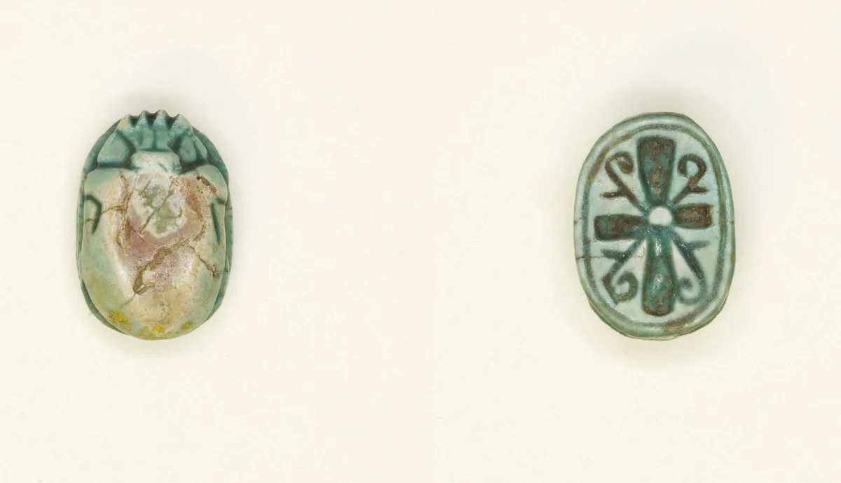 Scarab: Cross Pattern by Egyptian, other, -1650--1550