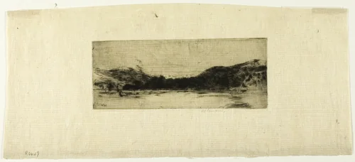 Sketch on the Tay by David Young Cameron, print, 1908