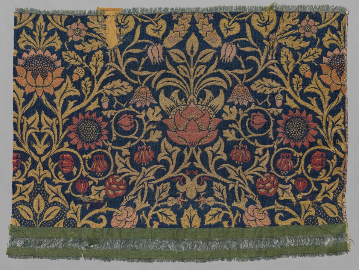 Violet and Columbine by William Morris, textile, 1883