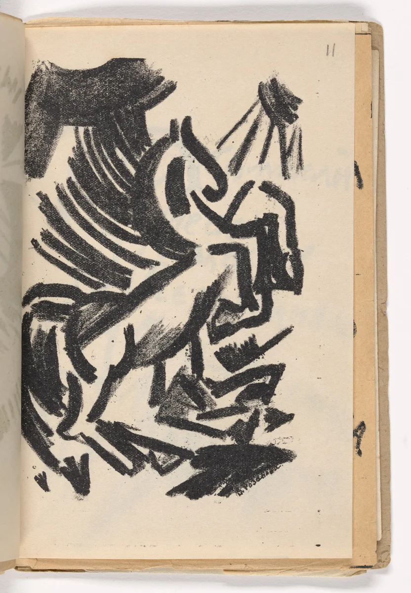 Plate (folio 12) from Vzorval' (Explodity) by Olga Rozanova, illustrated book, 1913