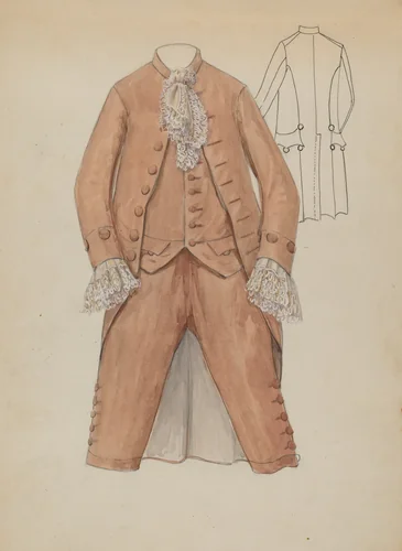 Man's Costume by Jessie M Benge, index of american design, 1936