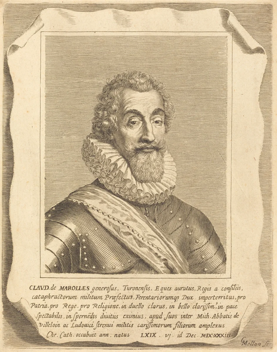 Claude de Marolles by Claude Mellan, print, 1633