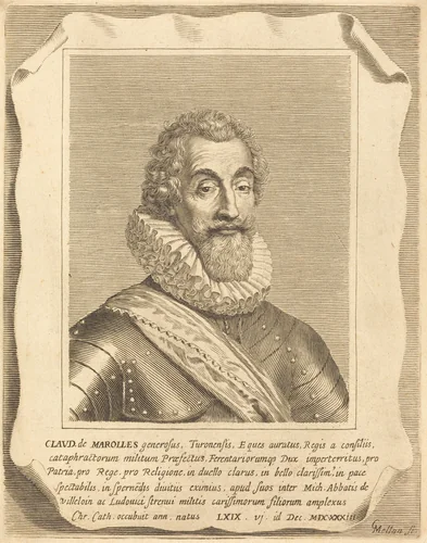 Claude de Marolles by Claude Mellan, print, 1633